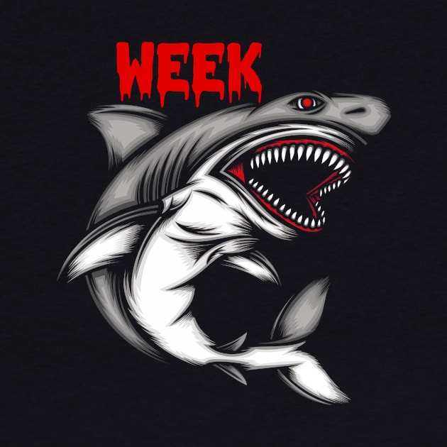 Bloody Week Funny Shark Opening Jaw Teeth For Shark Lover by anesanlbenitez